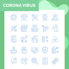 Vector coronavirus covid-19 icons set. quarantine icons isolated pack.