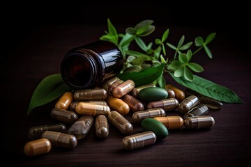 close up pills ,ai generative