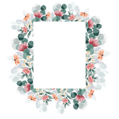 frame with flowers