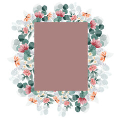 frame with flowers