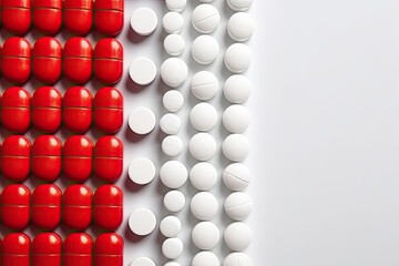 close up of pills on white,ai generative