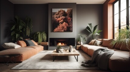 Bohemian Oasis Living Room 2. Generative AI