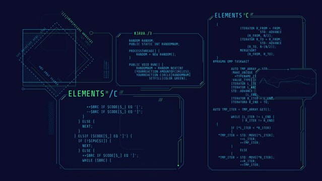 Abstract encoding process in the HUD interface.