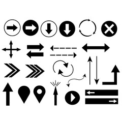 Pack of arrows with different directions