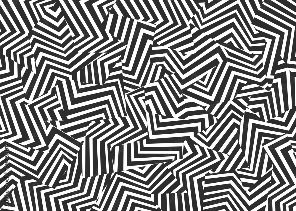 Poster abstract background with seamless dazzle camouflage pattern