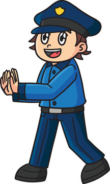 Police Officer Cartoon Colored Clipart 