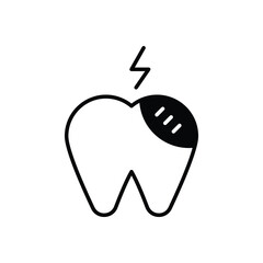 tooth pain icon vector stock.