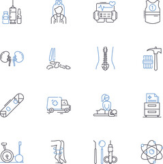 Yoga line icons collection. Asanas, Om, Namaste, Pranayama, Meditation, Flexibility, Balance vector and linear illustration. Mindfulness,Serenity,Calm outline signs set