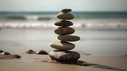 Balancing stones. Generative AI