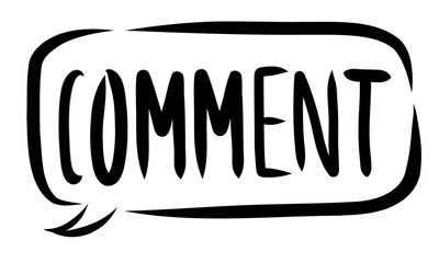 Comment button vector illustration graphic
