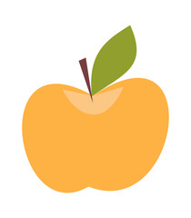Apple fruit. Fresh doodle vector food icon.