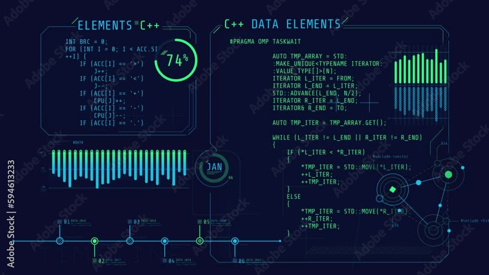 Poster coding and infographics in the hud interface.