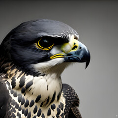Cinematic shot of a peregrine falcon flying