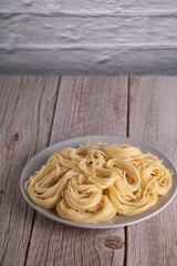 photo boiled pasta in a bowl