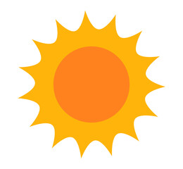 Cute sun icon. Vector illustration.