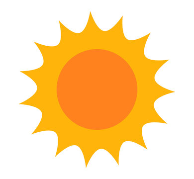 Cute sun icon. Vector illustration.