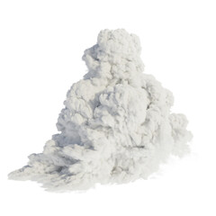 White clouds in a transparent background