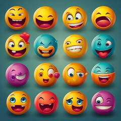whatsapp scoial media smiley set of smiles, faces