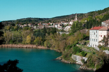 Fototapeta na wymiar Durance River View from Sisteron Citadel, France