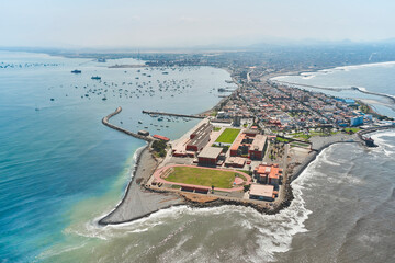 La Punta Callao Peru. Aerial view. Panoramic view.