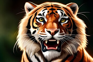 Fototapeta premium Tiger portrait, Generative AI