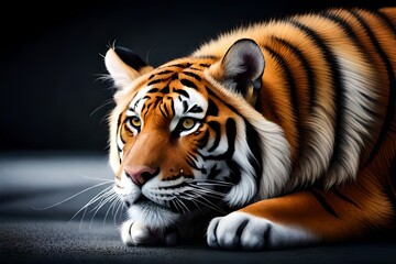 Tiger portrait, Generative AI