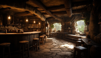ancient style build of a tavern