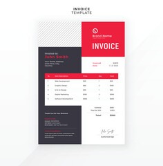 Modern creative invoice template design