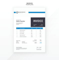 Modern creative invoice template design