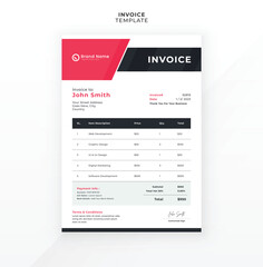 Modern creative invoice template design