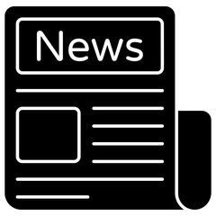 Editable design icon of business news