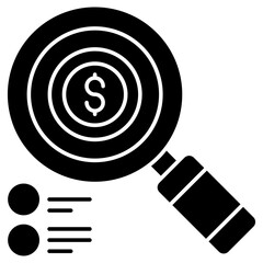 A perfect design icon of search dollar