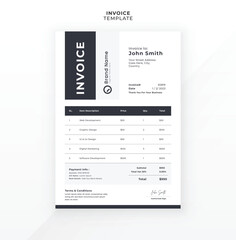 Modern creative invoice template design