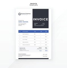 Modern creative invoice template design