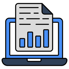 Premium download icon of online data analytics
