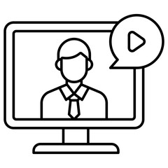 Premium download icon of video call 