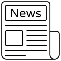 Editable design icon of business news