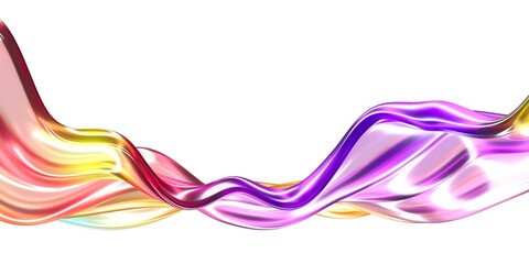 Abstract fluid holographic neon wave bright background