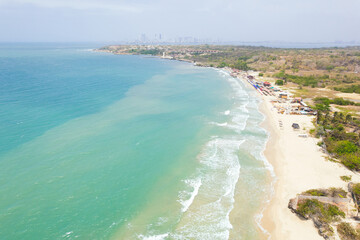 Fototapeta na wymiar Beach In The Caribbean Coast Of Colombia