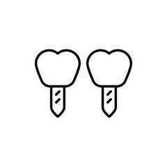 false tooth icon vector stock.