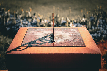 Sundial in the gardens near the Smithsonian