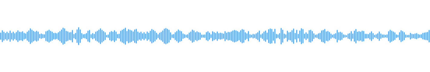 seamless sound waveform pattern for radio podcasts, music player, video editor, voise message in social media chats, voice assistant, recorder. vector illustration