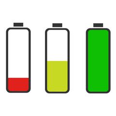 Battery icon. Electrick power set vector ilustration.