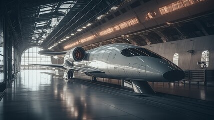 Futuristic Airplane Generative AI