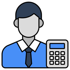 Modern design icon of accountant 