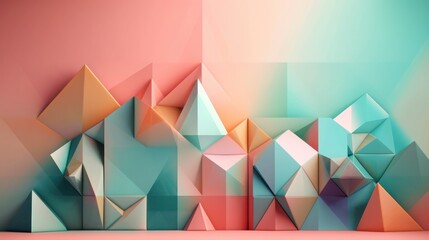 Designer Background with Iconic symbols and Soft color, generative ai