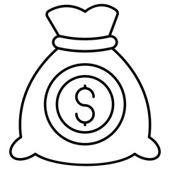 A perfect design icon of money bag