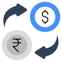 Conceptual design icon of currency exchange 