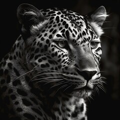 portrait of a leopard, generative AI
