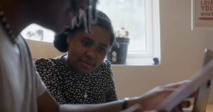 MS Brother (16-17) helping sister (10-11) with homework / Birmingham, UK